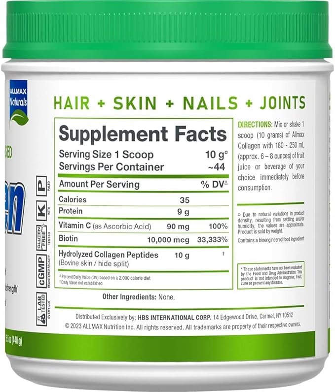 ALLMAX Nutrition, Grass Fed & Pasture Raised Collagen - Image 2