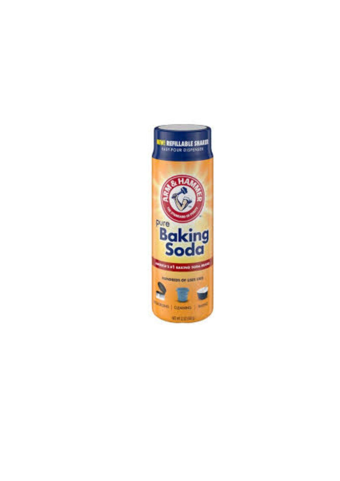 Arm & Hammer Pure Baking Soda Refillable Shaker, 12 oz